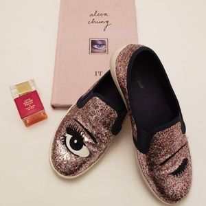 Multi-Color Confetti & Eyelash Sneakers